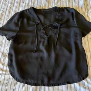 Brandy Melville Sheer Black Crop Top